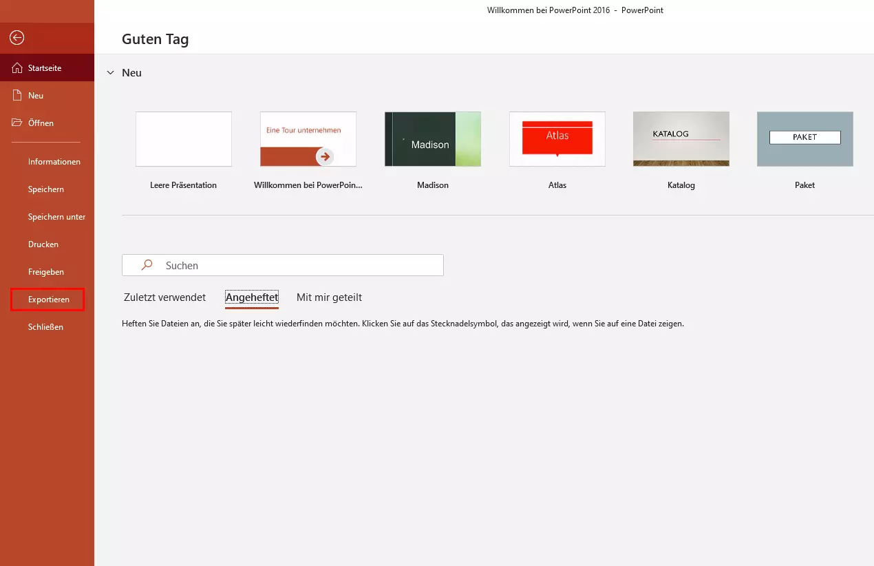 PowerPoint-Video erstellen: Export-Vorgang