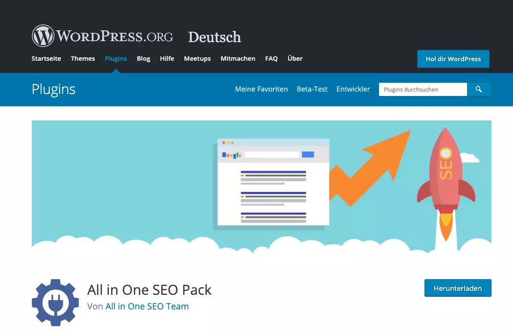 WP-SEO-Plugin All in One SEO Pack bei WordPress.org