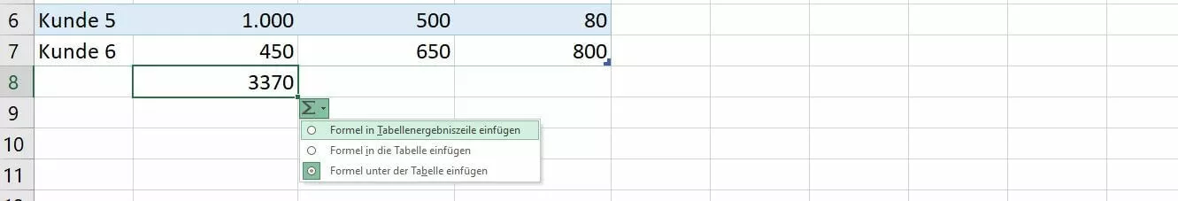 AutoKorrektur-Funktion für Formel-Einbindung: Excel 2016