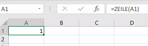 ZEILE-Funktion gibt erste Nummer aus