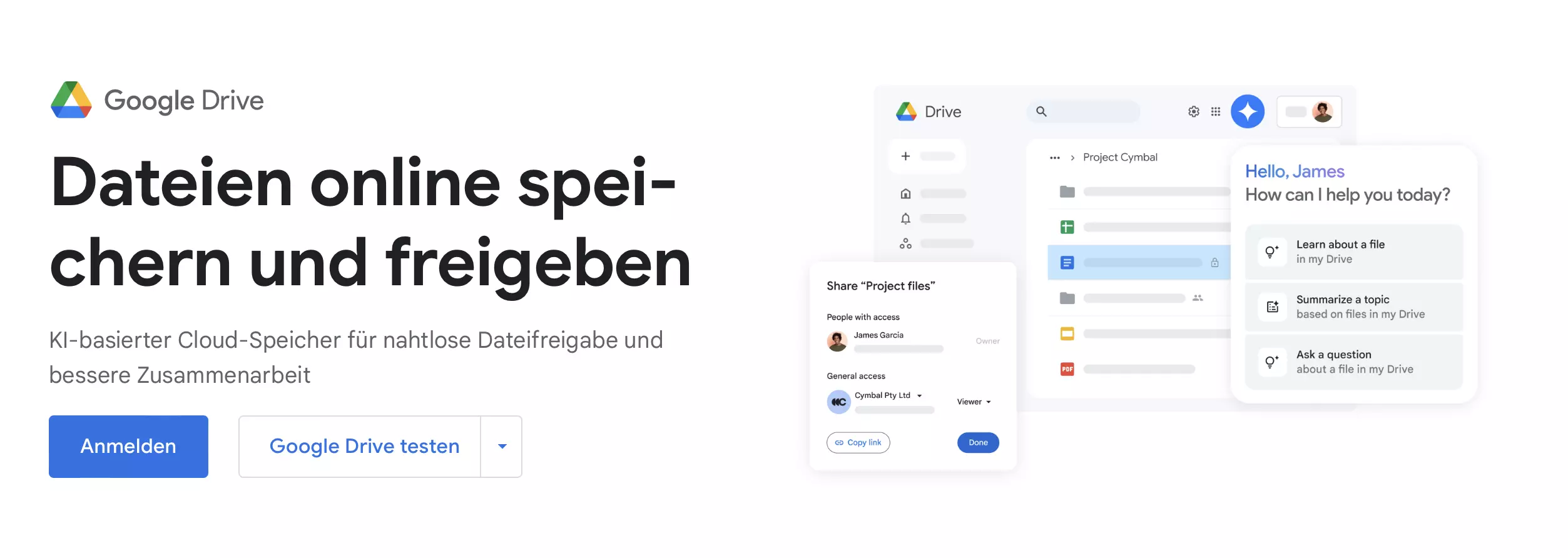 Die Website des Cloud-Dienstes Google Drive