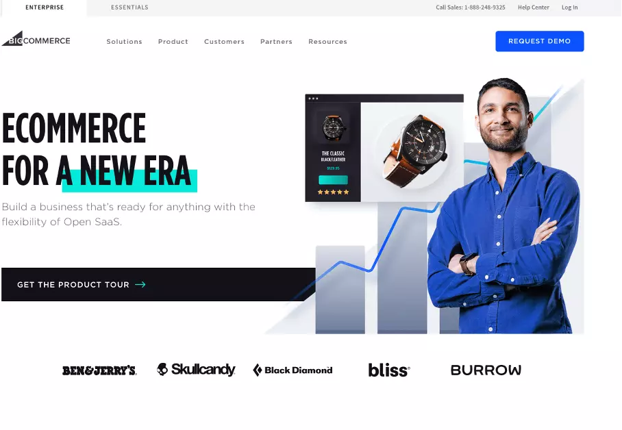 Screenshot der Website von BigCommerce