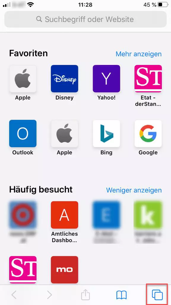 iPhone: allgemeine Benutzeroberfläche