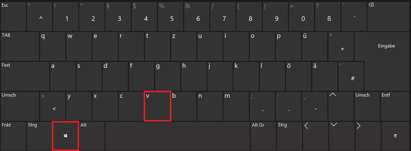 Auf der Tastatur mit dem Shortcut Windows + V die Zwischenablage öffnen.