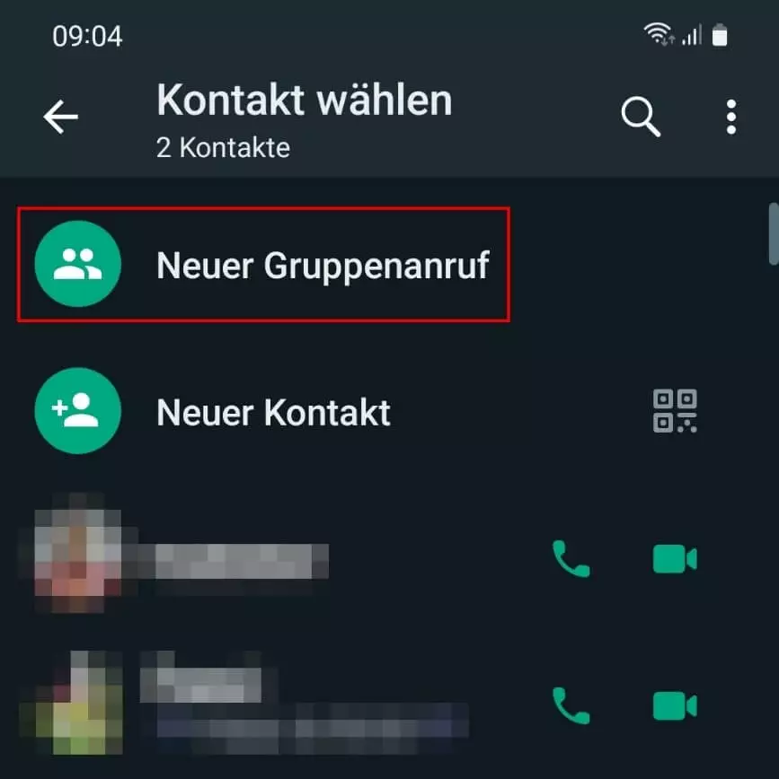 WhatsApp: „Neuer Gruppenanruf“