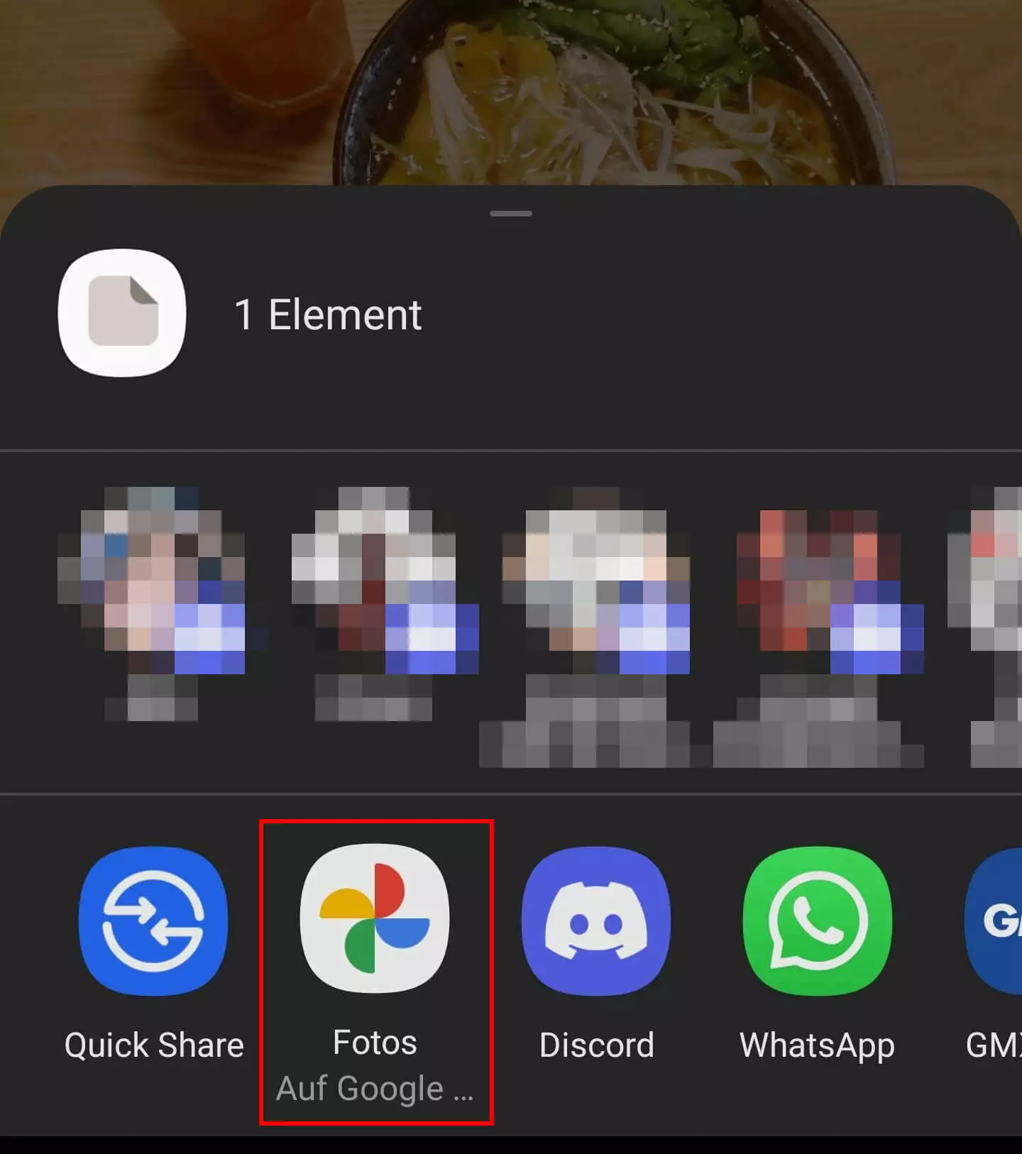 WhatsApp-Bilder bei Google Fotos hochladen