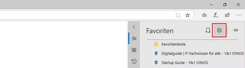 Auflistung der Edge-Favoriten
