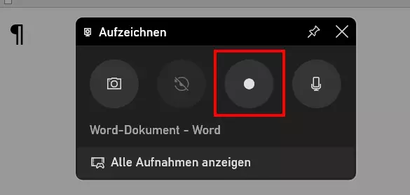 Bildschirmaufnahme in Windows 11 via Xbox Game Bar starten