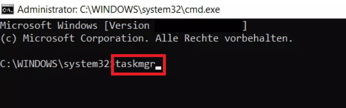 Der Befehl „taskmgr“ im Ausführen-Dialog