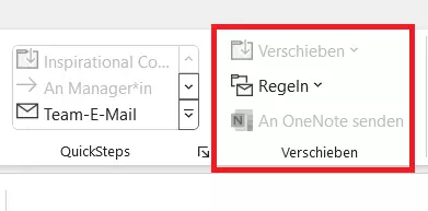 Outlook-Menüband: Reiter „Start“