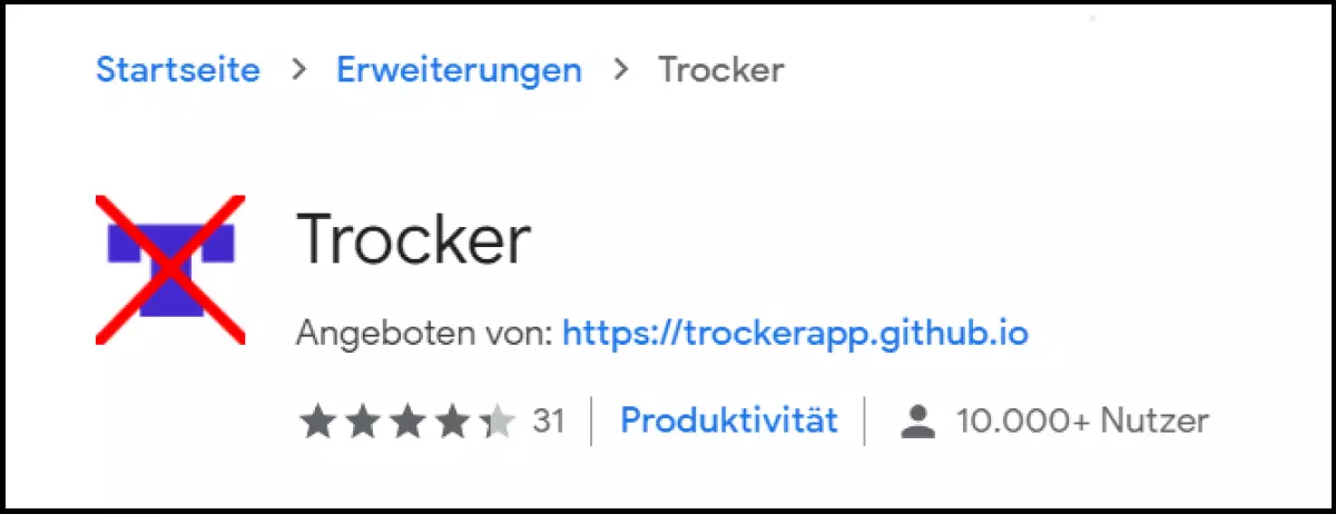 Trocker blockiert Tracker, die E-Mail-Aktivitäten im eigenen Gmail-Konto verfolgen und analysieren.