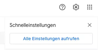 Screenshot der Einstellungen bei Gmail