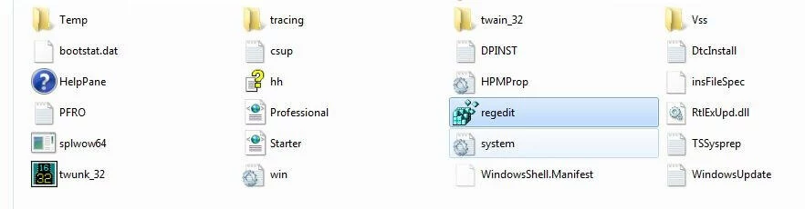 regedit.exe im Windows-Verzeichnis