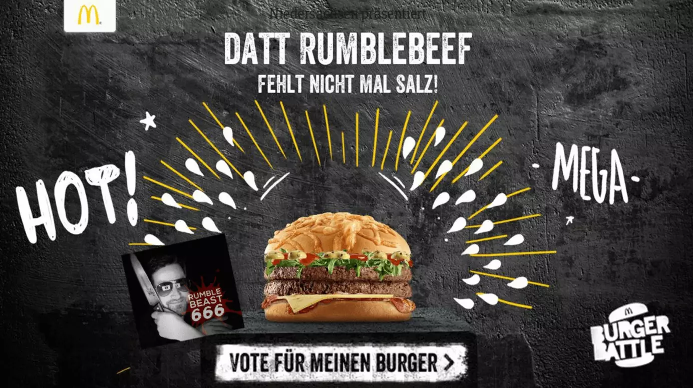 Beispiel für eine Einreichung beim Burger Battle