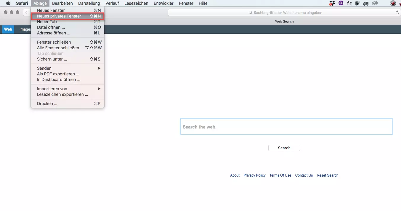 Neues privates Fenster in Apple Safari aktivieren
