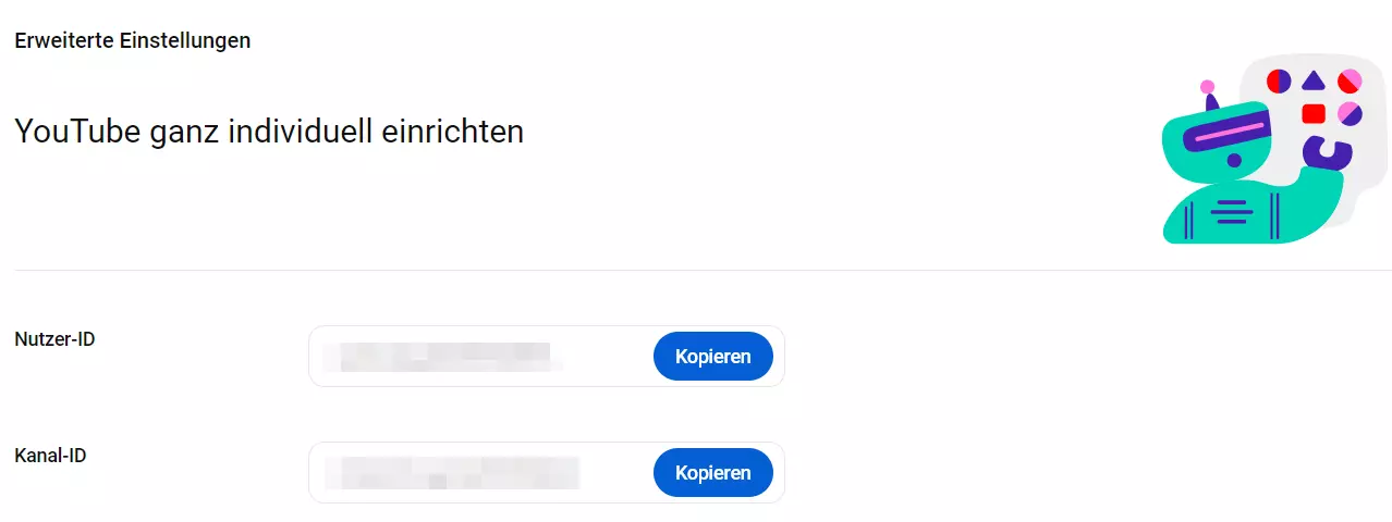 YouTube: Erweiterte Einstellungen