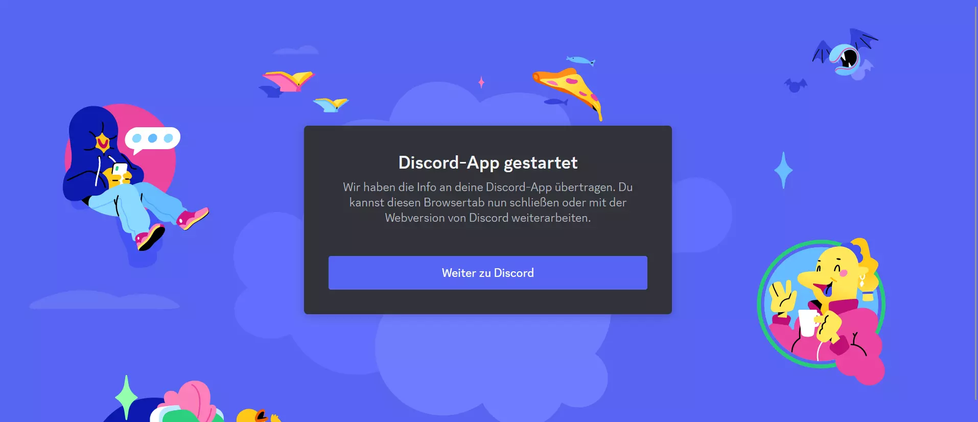 Einladungsseite des Discord-Servers