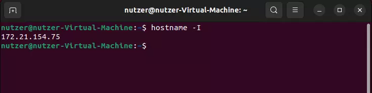 Screenshot der hostname-Methode