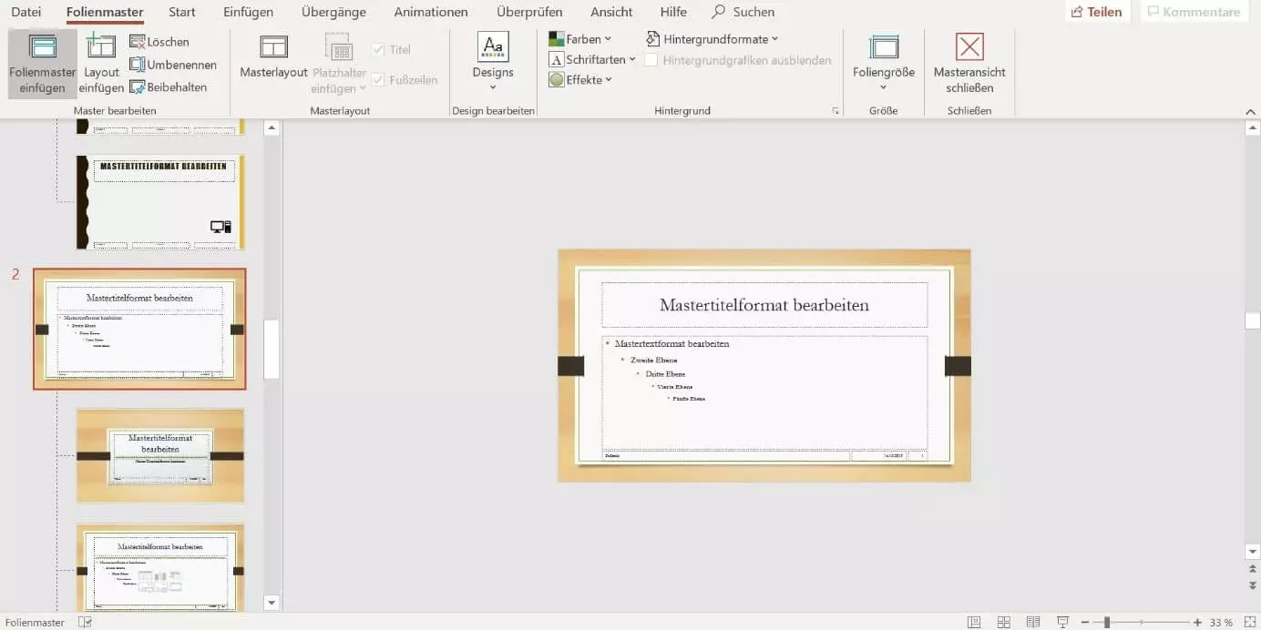 Zweiten Folienmaster bei PowerPoint 2019 erstellen