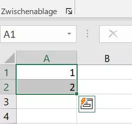 Bereich mit Nummerierung markieren