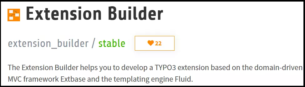 TYPO3-Erweiterung Extension Builder