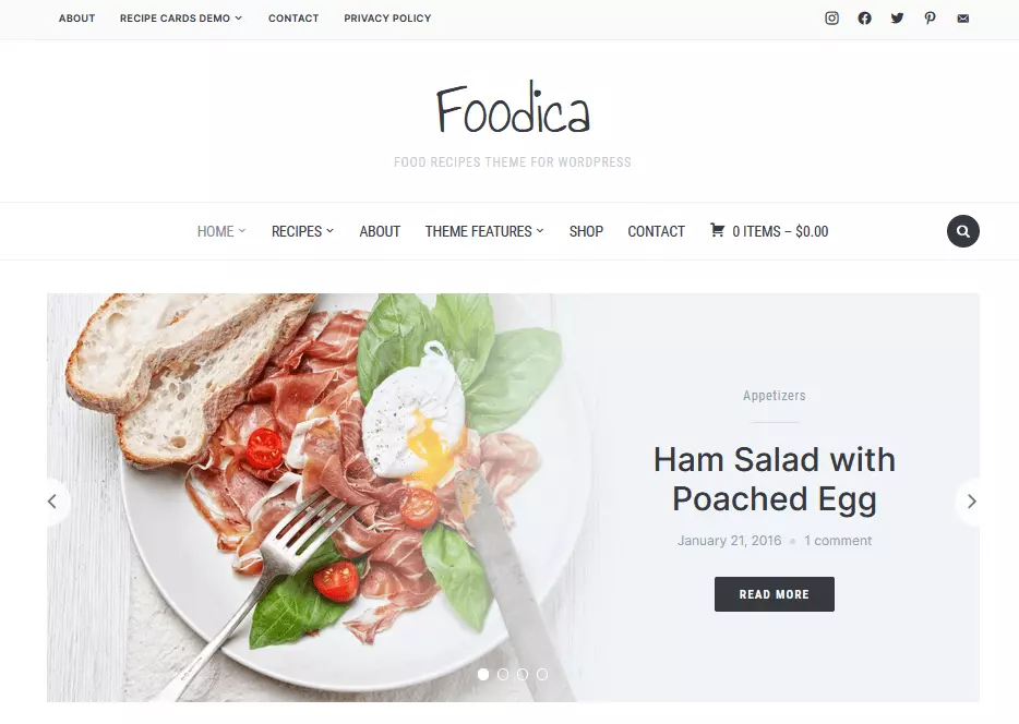 WordPress-Template Foodica von WPZOOM