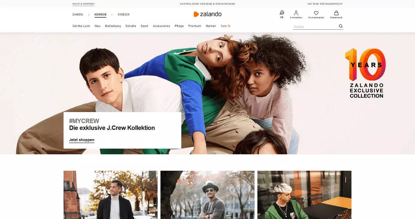 Der Onlineshop Zalando