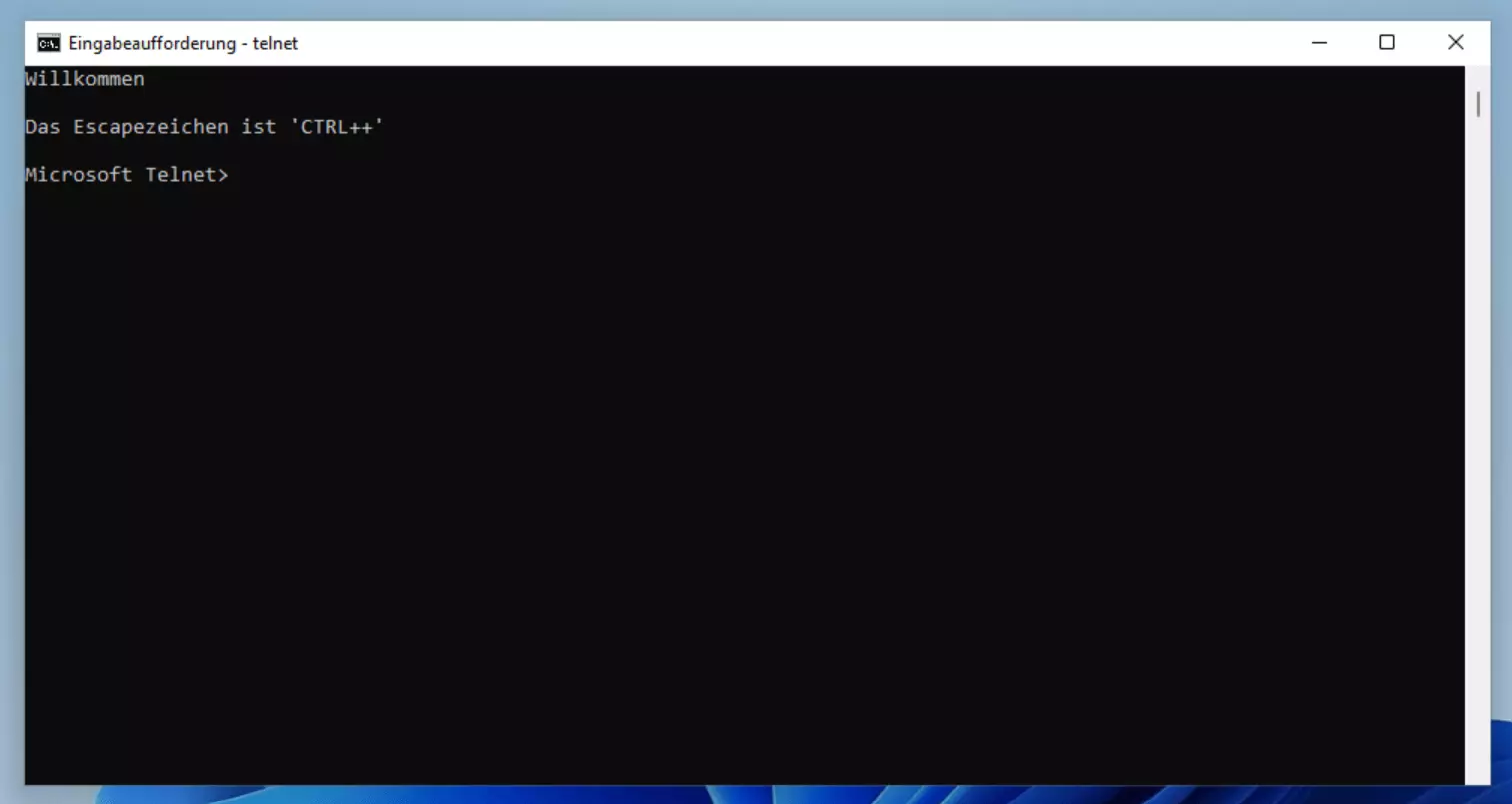 Telnet-Client bei Windows 11