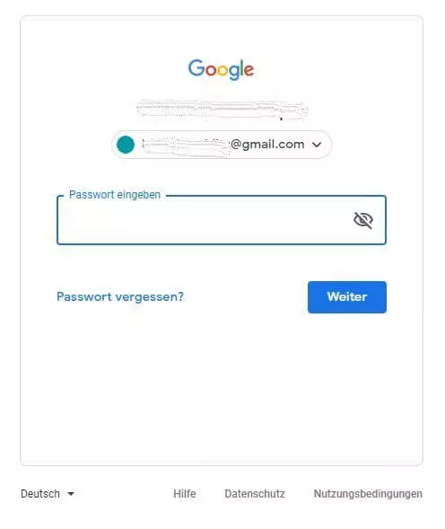 Google-Anmeldung