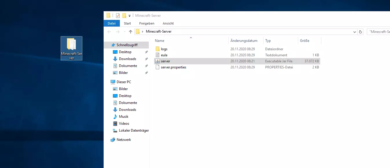 Minecraft-Server: JAR-Datei