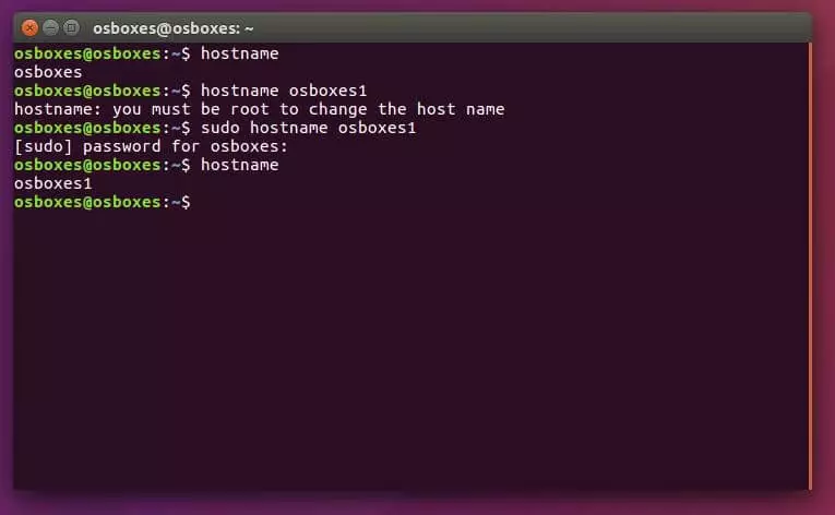 Anzeige und Änderung des Hostname mit Linux