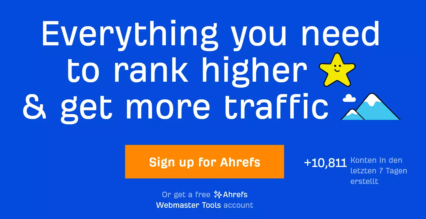 Website von Ahrefs