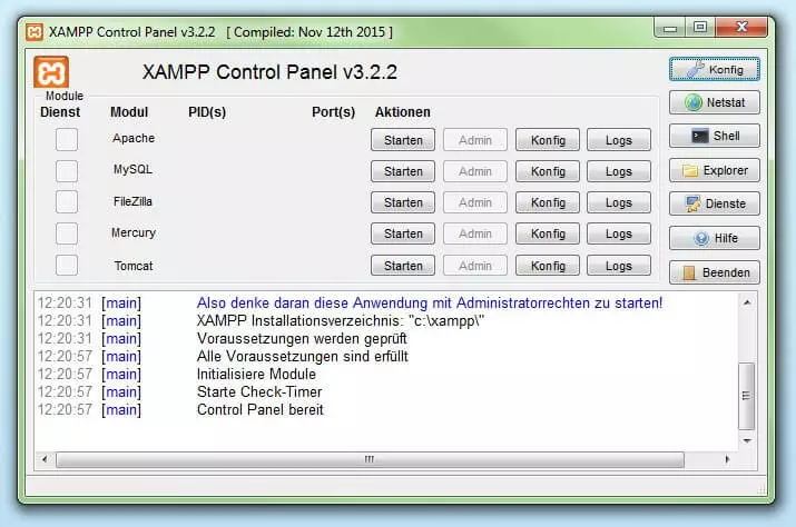 XAMPP-Control-Panel