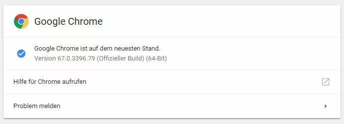 Google Chrome: Versions-Check