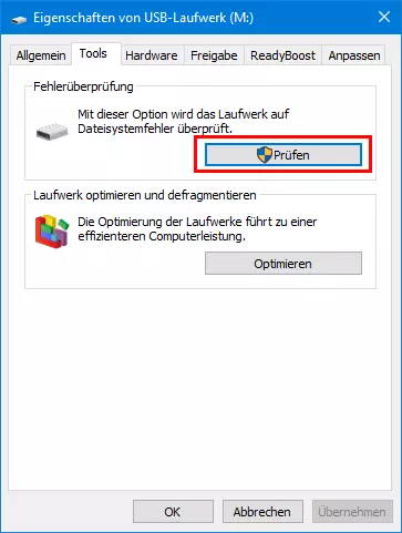 Windows: Laufwerk auf Fehler überprüfen