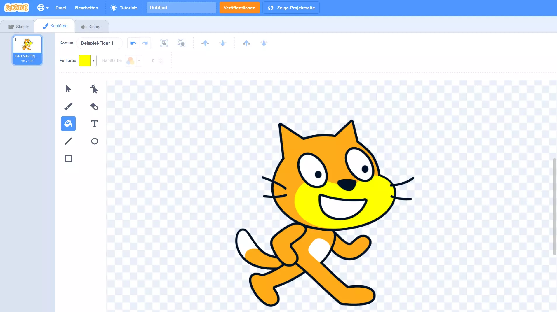 Scratch: Kostüme-Editor