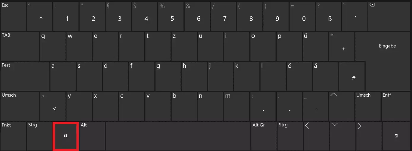 Windows-Taste auf der Tastatur