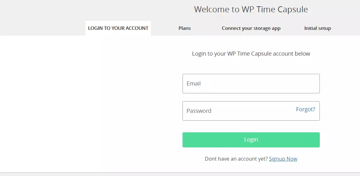 WP Time Capsule im WordPress-Backend