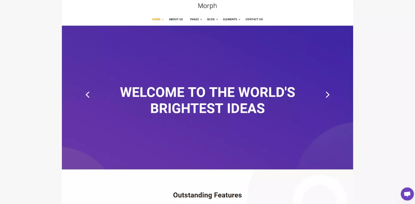 Screenshot des Joomla-Templates Morph