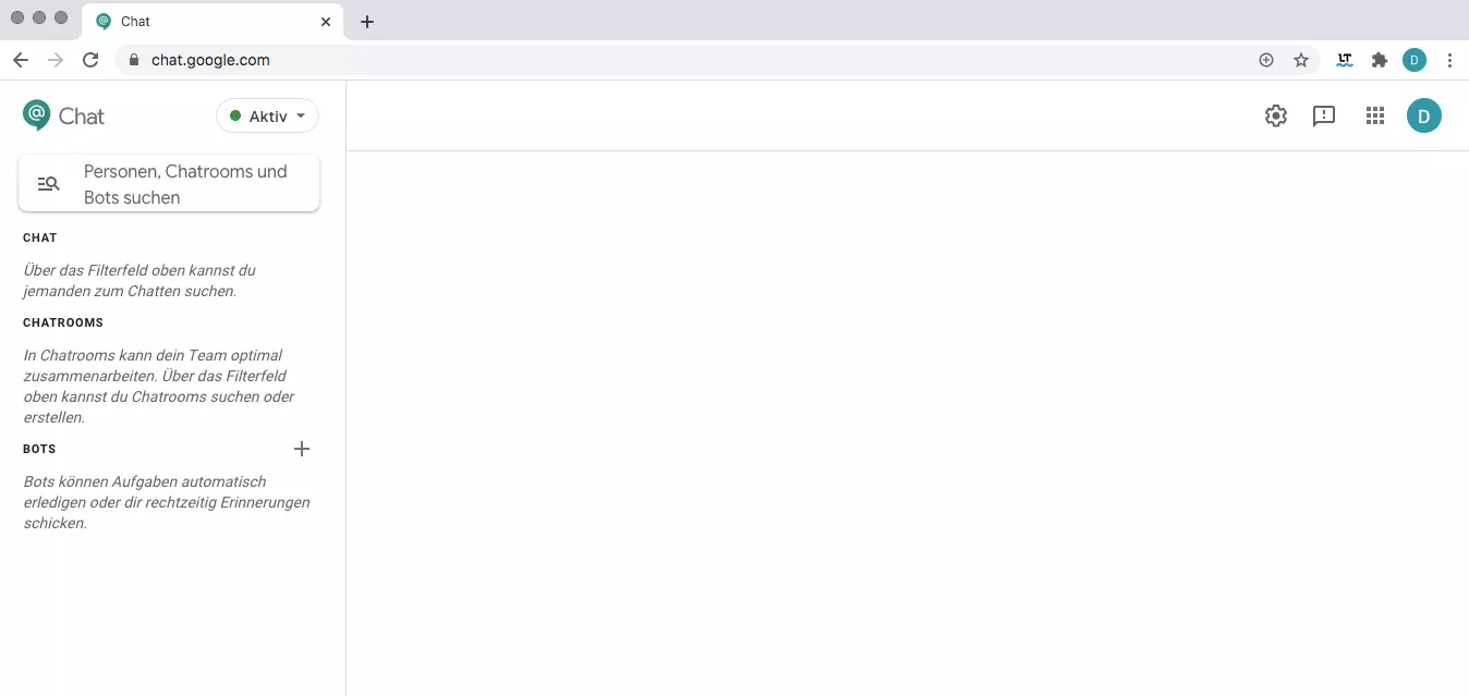 Google Chat: Suchfunktion