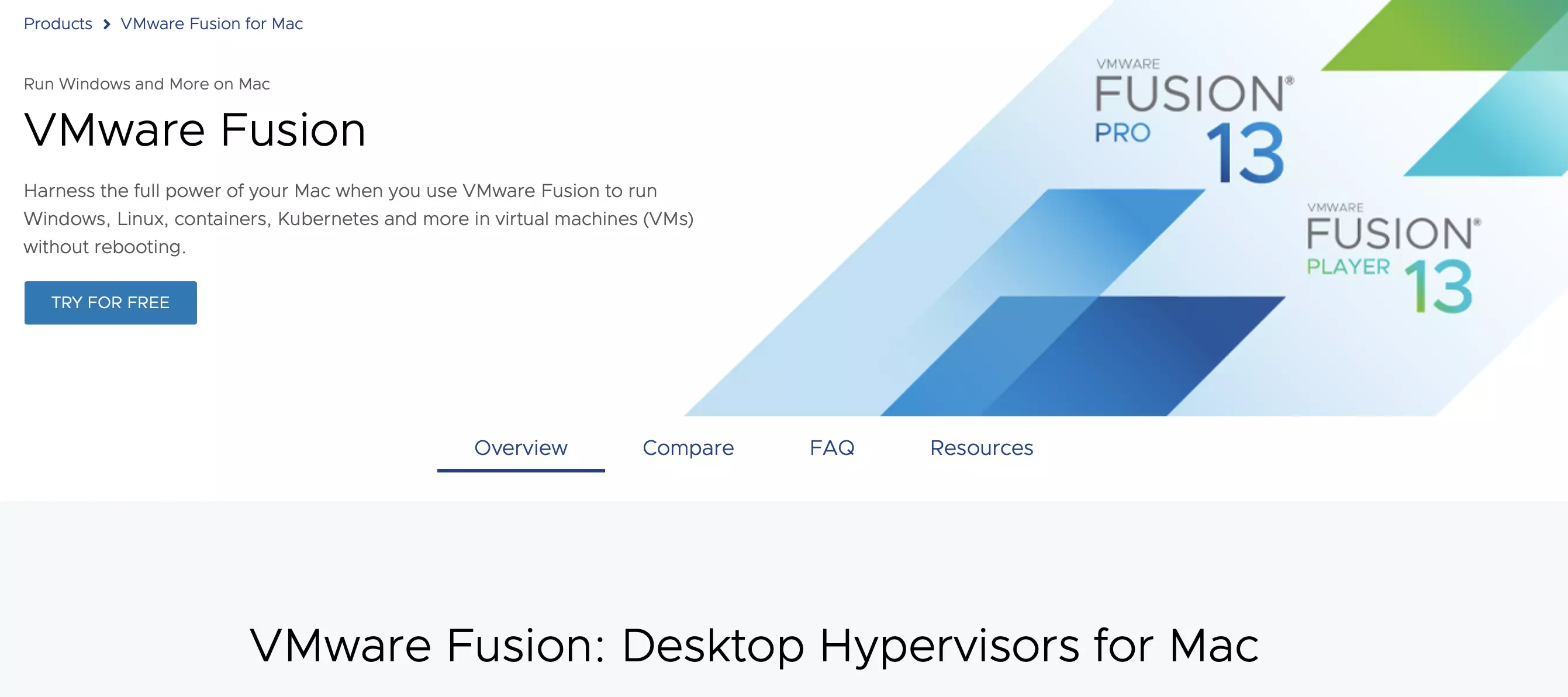 Screenshot VMWare Fusion