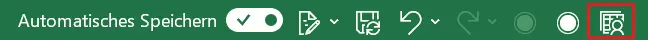 Excel: Option „Arbeitsmappe freigeben“ im Schnellzugriff