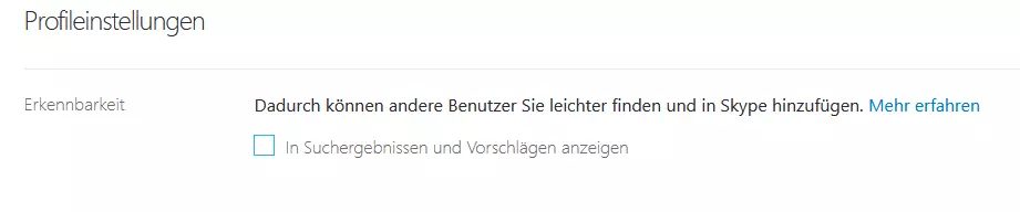 Skype: „Profileinstellungen“