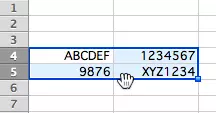 Excel: Zu verschiebende Zellen markieren 