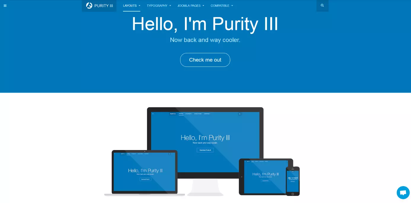 Screenshot des Joomla-Templates Purity III