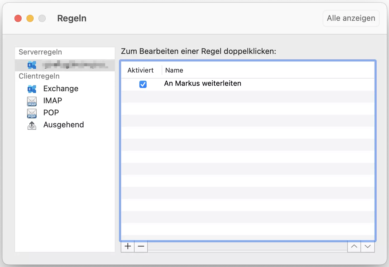 Microsoft Office für Mac: Das Dialogfenster „Regeln“