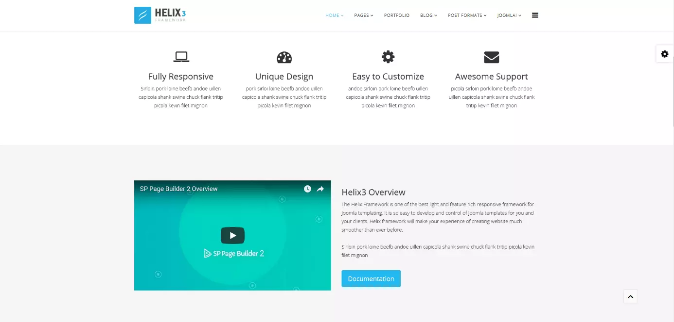 Screenshot des Joomla-Templates Helix3