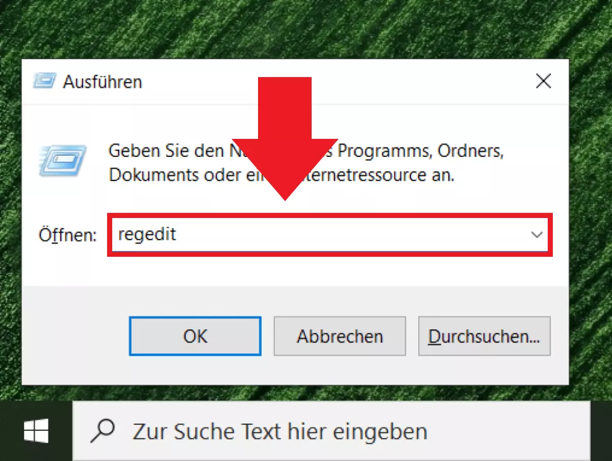 Der CMD-Befehl „regedit“ in der Windows-Kommandozeile