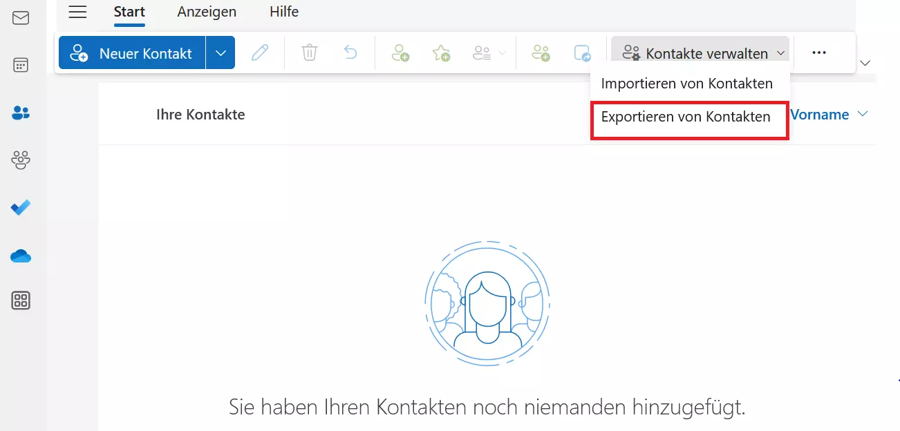 „Empfohlene Personen“ in Outlook im Web