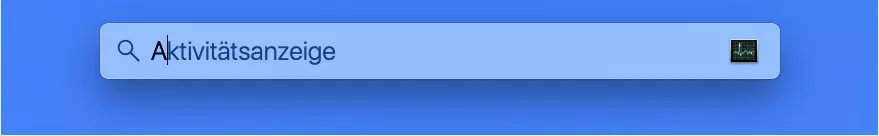 Mac-Programm beenden: Aktivitätsanzeige in Spotlight aufrufen